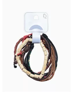 Браслет кожа "Радужный", цветной арт. СМЛ-17548-1-СМЛ4001640