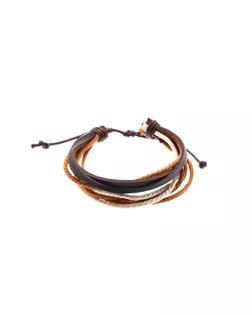 Браслет кожа "Мачта" штурвал, цветной арт. СМЛ-17550-1-СМЛ4001642