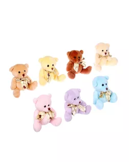 Мягкая игрушка «Мишка с бантом», цвета МИКС арт. СМЛ-74903-1-СМЛ0004462350