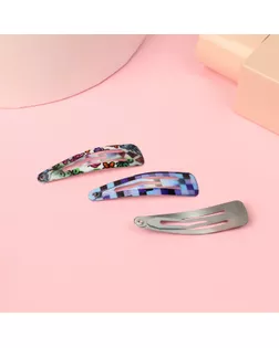 Невидимка для волос "Селена" (набор 6 шт) 4,5 см, ассорти арт. СМЛ-24093-4-СМЛ0004555343