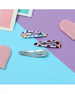 Невидимка для волос "Селена" (набор 6 шт) 4,5 см, микс арт. СМЛ-24093-1-СМЛ4020671