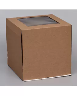 Кондитерская коробка, с окном, розовая, 30 х 30 х 30 см арт. СМЛ-101596-7-СМЛ0004686593