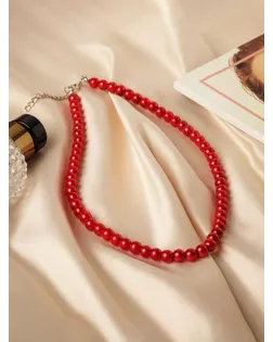 Бусы нить, цвет красный, 45см арт. СМЛ-26993-1-СМЛ0412354