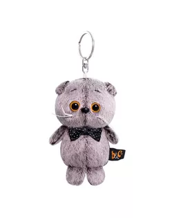 Мягкая игрушка-брелок «Кот Басик с бантиком-бабочкой», 12 см арт. СМЛ-121536-1-СМЛ0004825065