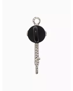 Брошь "Шприц" карпульный, цвет синий в серебре арт. СМЛ-124914-1-СМЛ0004845006