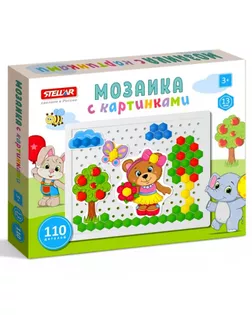 Мозаика с картинками, 110 деталей, диаметр 13 мм арт. СМЛ-28343-1-СМЛ4177309