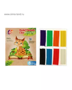 Пластилин 8 цветов 120 г ZOO арт. СМЛ-177030-1-СМЛ0004902496
