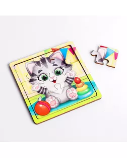 Пазл «Котёнок», 9 деталей арт. СМЛ-82378-1-СМЛ0004930536