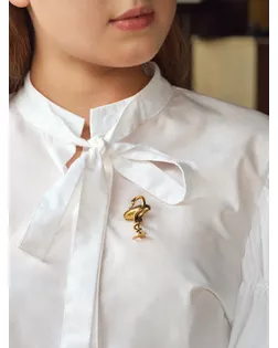 Брошь "Змея в геральдике" знак, цвет чернёное золото арт. СМЛ-124926-1-СМЛ0004982647