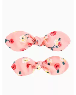 Набор повязок для мамы и дочки, розовые с цветами арт. СМЛ-121780-1-СМЛ0005078199