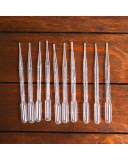 Пипетка 3 мл для опытов и творчества, набор 10 шт. арт. СМЛ-245651-1-СМЛ0005135340