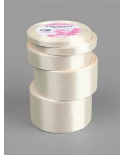 Набор атласных лент, 5 шт, размер лент: 6/10/20/40/50 мм × 23 ± 1 м, цвет сливочный арт. СМЛ-93329-1-СМЛ0005091288