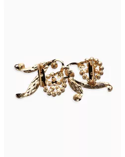 Зажим для кардигана «Ягоды», цвет малиновый в золоте арт. СМЛ-273238-1-СМЛ0004984797