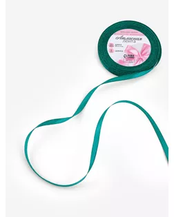 Лента атласная, 6 мм × 23 ± 1 м, цвет изумрудный №140 арт. СМЛ-111275-6-СМЛ0005052112