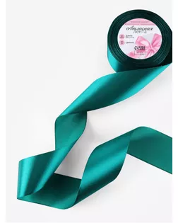 Лента атласная, 50 мм × 23 ± 1 м, цвет изумрудный №140 арт. СМЛ-111275-5-СМЛ0005052116