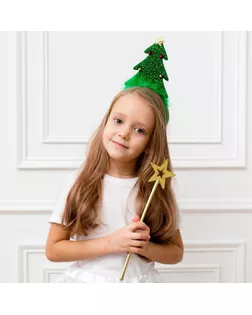 Карнавальный набор «Маленькая ёлочка» ободок, палочка арт. СМЛ-117348-1-СМЛ0005113364