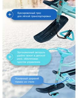 Снегокат "Тимка спорт 1+" (ТС1+/Д с динозавром) арт. СМЛ-118292-1-СМЛ0005457105
