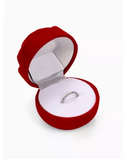 Футляр под кольцо "Роза" без листьев, 4,5*4,5*4, цвет красный, вставка белая арт. СМЛ-22062-2-СМЛ0464920