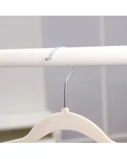 Вешалка-плечики для одежды «Бархат», размер 44-46, флокированное покрытие, цвет МИКС арт. СМЛ-175867-1-СМЛ0000648281