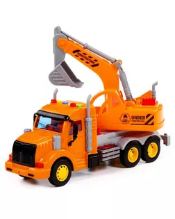 Экскаватор "Профи" инерционный цв оранжевый свет, звук 86457 арт. СМЛ-123366-1-СМЛ0005493980