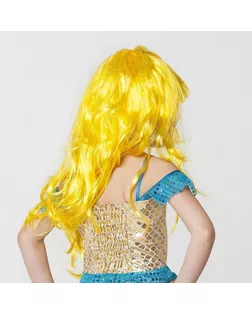 Парик для русалки желтый, длина 60 см арт. СМЛ-125662-1-СМЛ0005430317