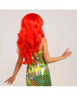 Парик для русалки цвет красный, длина 60 см арт. СМЛ-125663-1-СМЛ0005430318