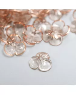 Декор для творчества пластик "Шляпка для бусин" набор 50 шт прозрачный карамель 0,4х1х1 см арт. СМЛ-128733-1-СМЛ0005340810