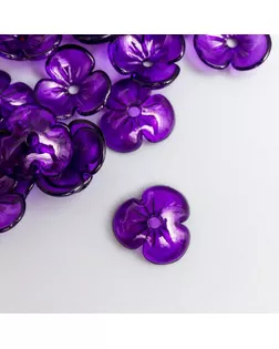 Декор для творчества пластик "Шляпка для бусин" набор 50 шт прозрачный фиолет 0,4х1х1 см арт. СМЛ-128735-1-СМЛ0005340812