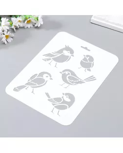 Трафарет пластик "Птички" 16х22 см арт. СМЛ-142563-1-СМЛ0005618074