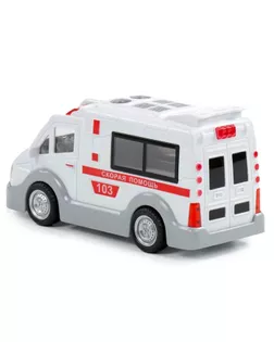 Автомобиль "Скорая помощь" инерционный, со светом и звуком арт. СМЛ-133367-1-СМЛ0006257148