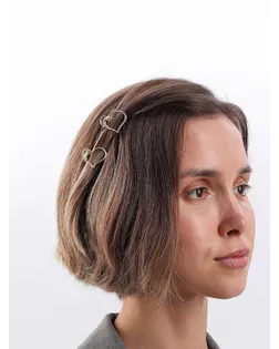 Краб для волос "Маргарита" сердце, 2,5 см, золото арт. СМЛ-134055-1-СМЛ0005396386