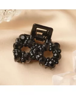 Краб для волос "Мелани" бантик, 2,5 см, чёрный арт. СМЛ-134062-3-СМЛ0005396408