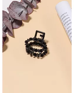 Краб для волос "Мелани" овал, 2,5 см, чёрный арт. СМЛ-134062-2-СМЛ0005396410