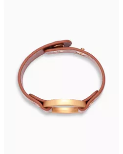 Браслет кожа "Помпеи" заклёпки, цвет коричневый в золоте, 21 см арт. СМЛ-133801-2-СМЛ0005352623