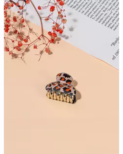 Краб для волос "Шёлк" лео, 4х2,5 см, микс арт. СМЛ-134072-4-СМЛ0005321329