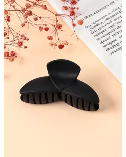 Краб для волос "Матовый" лепестки трио, 9х4 см, чёрный арт. СМЛ-135310-1-СМЛ0005352637