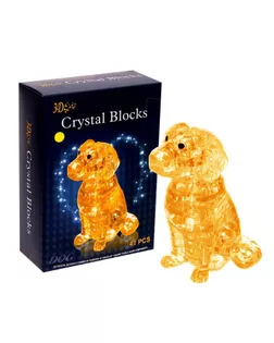 Пазл 3D кристаллический «Спаниель», 41 деталь, цвета МИКС арт. СМЛ-125110-1-СМЛ0000733451