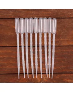 Пипетка 5 мл, для опытов и творчества, набор 10 шт. арт. СМЛ-245651-6-СМЛ0005422816