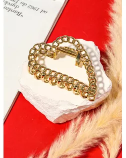 Краб для волос "Дороти" сердце, 7,5 см, золото арт. СМЛ-137008-1-СМЛ0005423327