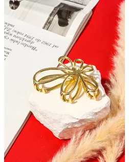 Краб для волос "Валери" лепестки, 7 см, золото арт. СМЛ-137010-1-СМЛ0005423329