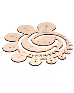 Трафарет Koh-I-Noor 7490, окружности с разными радиусами, дымчатый арт. СМЛ-228227-1-СМЛ0000749526