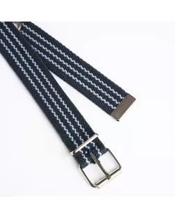 Ремень детский, ширина 3 см, пряжка металл, цвет синий/серый арт. СМЛ-178909-5-СМЛ0005432556