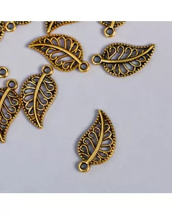 Декор металл для творчества "Золотой ажурный листик" набор 16 гр арт. СМЛ-141322-1-СМЛ0005468824