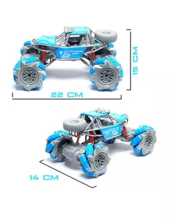 Машина радиоуправляемая "Джип-акробат", 4WD, управление жестами, работает от акб, цвет синий   52140 арт. СМЛ-141672-1-СМЛ0005214016