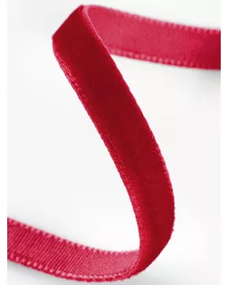 Лента бархатная, 6 мм, 18 ± 1 м, цвет красный №40 арт. СМЛ-21308-2-СМЛ0005487635