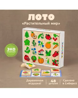 Лото «Растительный мир» арт. СМЛ-102548-1-СМЛ0000789445