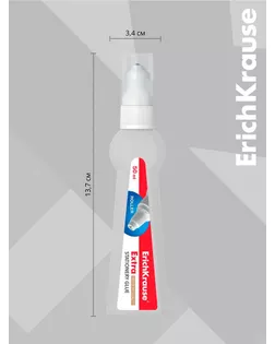 Клей-роллер канцелярский 50 мл Erich Krause, с роликовым аппликатором, подходит для бумаги, картона и ткани, морозостойкий арт. СМЛ-176517-1-СМЛ0000789522