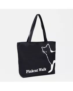 Сумка текстильная, отдел на молнии, с подкладом, цвет чёрный арт. СМЛ-177149-5-СМЛ0000791122