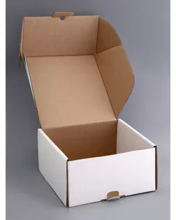 Коробка самосборная, белая, 28 х 27 х 9,5 см арт. СМЛ-156611-1-СМЛ0006914778
