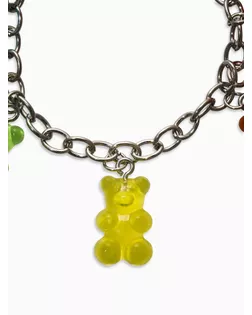 Браслет "Мармеладные мишки", цветной в серебре,17см арт. СМЛ-159659-1-СМЛ0007110869